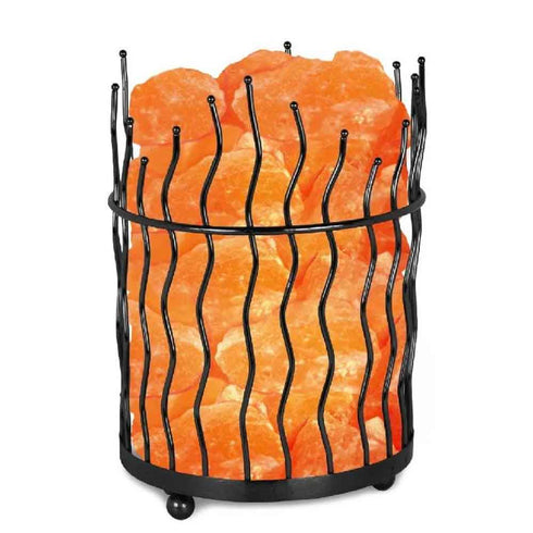 Pillar Style Metal Basket Salt Lamp - 7Lbs | HIMALAYAN GLOW